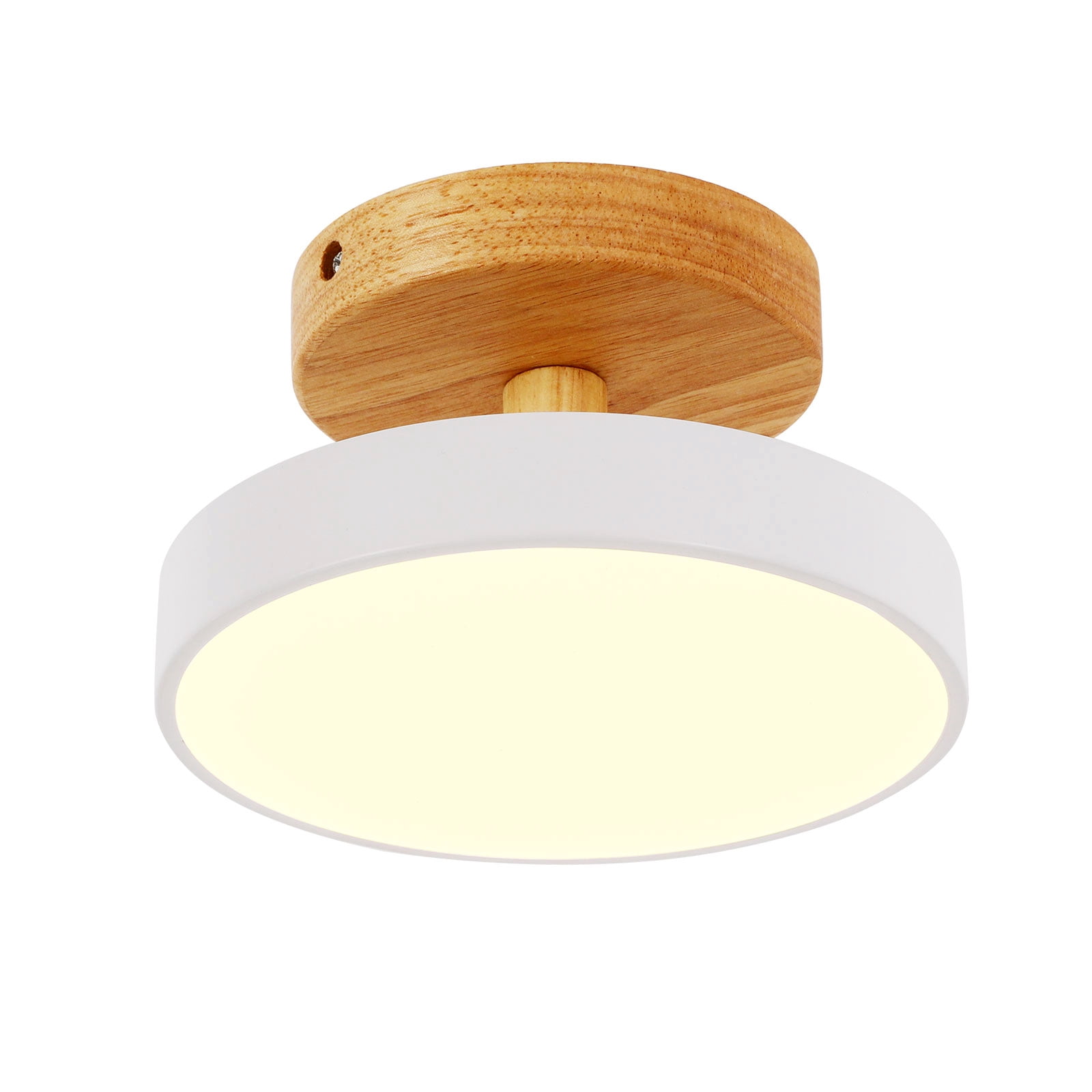 3-Light Color Ceiling Light with Enclosed Acrylic Shade – 3-5m² Lighting Area, Easy Ceiling Mount, White Finish – for Hallways & Cafes