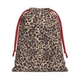 thumbnail image 3 of Super Soft Fabric Gift Bag Contraction Free Bag Mouth Pull Rope Design Red Ribbon Mouth For The Festival Leopard-5 Large, 3 of 8