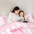 thumbnail image 5 of Manfei Modern Geometric Pattern 7pcs Queen Bedding,Pink Personalized Letter P Gifts Bedding Comforter Set Queen,Pink Reversible, 5 of 7