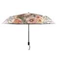 thumbnail image 3 of Wolf with Flowers Leaves Watercolor All Weather Umbrella Triple Folding Parasol 6 Ribs UV Protection Portable, 3 of 8