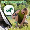 thumbnail image 6 of Loccmat 20 Pcs Metal Tent Stakes Heavy Duty,10 inch Camping Stakes Tent Pegs with 4x10ft Ropes,Galvanized Non-Rust Camping Tent Stakes,Pop Up Canopy Stakes,Tent Spikes for Outdoor Camping,Green, 6 of 7