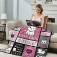 thumbnail image 2 of Just a Girl Who Loves Cats Blankets for Cat Lovers, Cat Lover Gifts for Girls, Gifts for Cat Lovers, Cat Themed Gifts for Women, Cat Lady Gifts Blanket for Women 50"x60", 2 of 6
