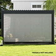 Mirador 111S Outdoor Pergola Aluminum Pull Down Privacy Screen 13 Side, Dark Grey(Not Pergola)