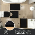 thumbnail image 3 of MeyJey Bathroom Rugs Set of 4 Piece, Bath Mats, Microfiber Non Slip Shaggy Ultra Soft Bathroom Runner with U Shaped Contour Toilet Mat for Bathroom, Shower Inside Floor, Black, 3 of 15