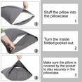 thumbnail image 4 of Flxxie Soft Breathable Combed Cotton Sateen, 1 Pack 20x54 inches Body Pillowcase, Navy Blue, 4 of 5