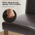thumbnail image 2 of Aukfa Dining Chairs Set of 2, Kitchen Dining Room Chairs Side Chairs with Nailhead Trim Brown, 2 of 7