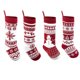 thumbnail image 1 of Juego de 4 Medias navideñas de Punto, Medias navideñas de 46 cm Medias navideñas de Reno Calcetines Colgantes Bolsa de Fiesta navideña para niños niñas (Blanco y Rojo), 1 of 5