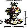 thumbnail image 2 of 2 Tier Metal Fruit Display Rack - Fruit Basket - Fruit Basket - Rative Tray - For On The Kit Counter -, 2 of 5