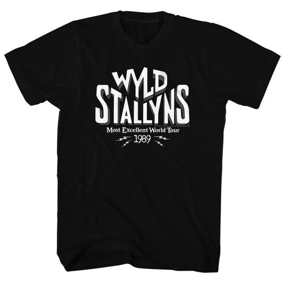 Bill And Ted Wyld Stallions Black Adult T-Shirt