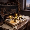 thumbnail image 6 of 2 Pcs Halloween Decorations Set Creepy Halloween Ghost Skeleton & Hand with Candles Lamp, Halloween Decorative Night Lights for Desk Decor, Life-Sized Spooky Hands, Black, 6 of 10