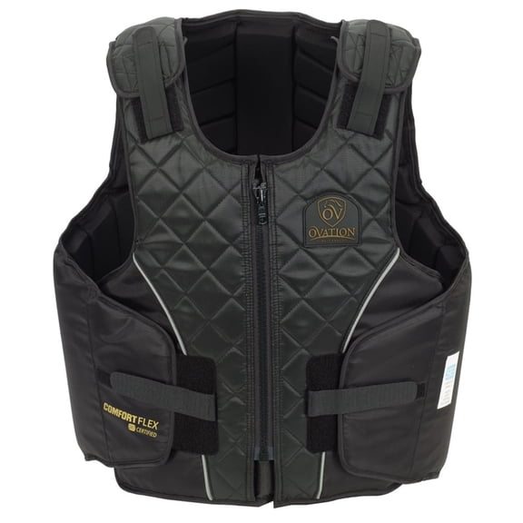 OVATION Child Unisex Comfort Flex Body Protector, Color: Black, Size: M