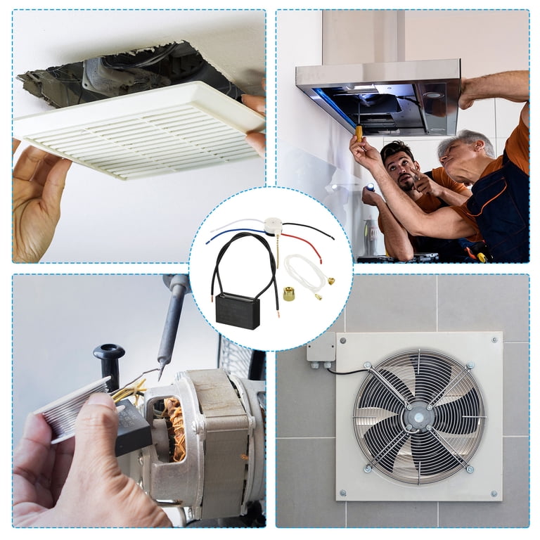 CBB61 Capacitor 12µF 450V for Ceiling Fans - Reliable Film Dielectric, Suitable