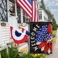thumbnail image 5 of Welcome 4th of July Sunflower Patriotic Small Decorative Garden Flag, Black USA America Flower Floral Stars Yard Lawn Outside Decor, American Summer Outdoor Home Decoration Double Sided 12.5 x 18, 5 of 6