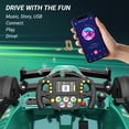 thumbnail image 5 of Aston Martin Racing Licensed 24V F1 Kids Ride On Car with Parent Remote Control, Rechargeable Battery Ride-On Toy, 3 Speeds, Music, 5 of 8