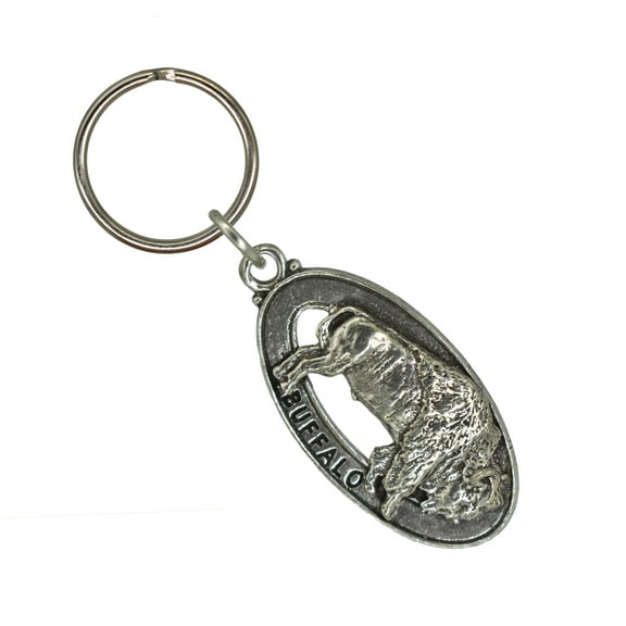 Bison Body Keychain, Outdoors, Mammals, Hunting, M029AKC, Key Fob, Key Ring, Keys, Zipper Pull, Luggage Tag, Pewter, Backpack, Over 300 Keychains Designs, Handmade in the USA