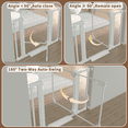 thumbnail image 2 of Fairy Baby Tall Clear Baby Safety Gate with Wall Protectors 29-47 in Wide Pressure Mounted Gates Black, 2 of 10