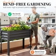 thumbnail image 6 of King Bird Galvanized Steel Raised Garden Bed Kit, 48.4"x17"x31.5" Metal Planter Box with Self-Watering Basin Cells, Tall Elevated Garden Bed for Vegetables & Flowers Deep Gray, 6 of 8
