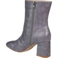 thumbnail image 4 of Women's Journee Collection Trevi Heeled Ankle Bootie Grey Croco Faux Leather 12 M, 4 of 4
