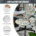 thumbnail image 5 of FKELYI Office Chair Cover Removable Computer Chair Slipcover Retro Floral Butterfly Leaf Print Stretch Fabric Swivel Chair Protector Covers for Boss Chair Armchair, Large, 5 of 6