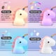 thumbnail image 3 of paquete de luz nocturna de unicornio para niños, 16 colores, luz nocturna para bebés, lámpara de unicornio portátil para guardería, lámpara infantil, luces nocturnas para dormitorio de niñas pequeñas., 3 of 5