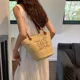 thumbnail image 3 of Nuevo bolso de paja tejido para mujer, bolso de hombro de ratán para vacaciones de verano 2024, bolso de hombro de paja francés para playa y verano, 3 of 5