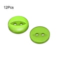 thumbnail image 3 of Uxcell 12 piezas 20L botones de costura redondos verdes de 12.5 mm 1/2" resina de 2 agujeros botón de ojo de pez de repuesto para decoración de manualidades., 3 of 6