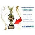 10.5" Custom Chicken Trophy – Wing-Shaped Award With Engraved Plaque, Fun For Contests & Parties