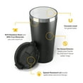 thumbnail image 5 of RTIC 16 oz Ceramic Lined Insulated Essential Pint Tumbler, Splash Resistant, Black, 5 of 6