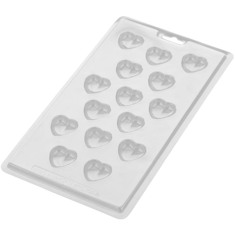 Heart Shape Silicone Molds, Baking Molds, with 6 Grids, for Fondant,  Pudding, Cake, Candy, Cookie, Ice Cube Making, White, 220x170x19mm, Hole:  8mm