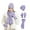 F-6Light Purple, variant on ZHOGXU Winter Beanie Hat Scarf Gloves Set For Women Thick Caps Long Scarf Touchscreen Gloves Solid Color Knitted Warm Comfortable Outfits 3 Pack For Daily Wear Black One Size