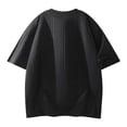 thumbnail image 6 of Mens Short Sleeve T-Shirts Summer Crew Neck Tees Tops for Men Pullover Textured Solid Color Dressy Casual Tshirts Shirts, 6 of 8