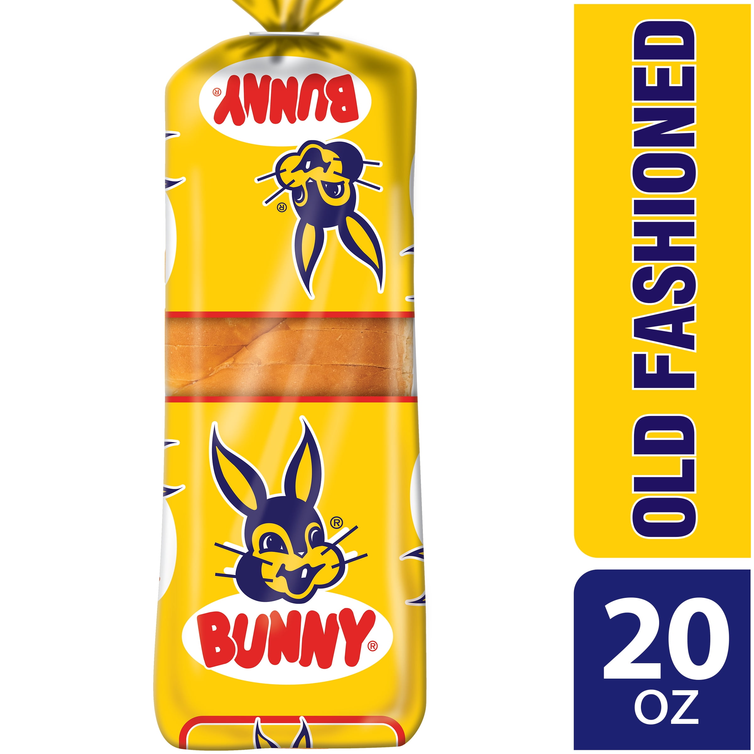 Bunny Bread Old Fashioned, Enriched Sliced White Bread, 20 oz Loaf