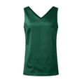 thumbnail image 6 of SNKSDGM Female Square Neck Tank Top Women Summer Tank Tops for Women Cropped Satin Tank Tops for Women Loose fit Sleeveless V Neck Camisole Blouses Shirt Top M, 6 of 7
