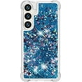 thumbnail image 2 of Compatible with Samsung Galaxy S24 Plus Liquid Case Glitter Cute Clear Phone Case Shiny Floating Quicksand Shockproof Soft TPU Girly Women Case for Samsung Galaxy S24 Plus Love Blue YB, 2 of 14