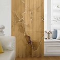 thumbnail image 6 of Yellow Marble Texture Sheer Curtains 54 Inches Long, Country Ombre Fluid Aesthetic Light Filering Curtains, Breathable Simi Curtain Privacy Drapes for Kitchen Bathroom Small Window Treatment, 6 of 9