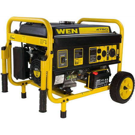 WEN Generator with Electric Start and Wheel Kit, CARB Compliant,
