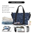 thumbnail image 4 of Travel Duffle Bag Dark Blue Paisley Travel Tote Bags Carry on Luggage Waterproof Weekender Bags with Top Handle Adjustable Shoulde Strap for Travel Gym, 4 of 5