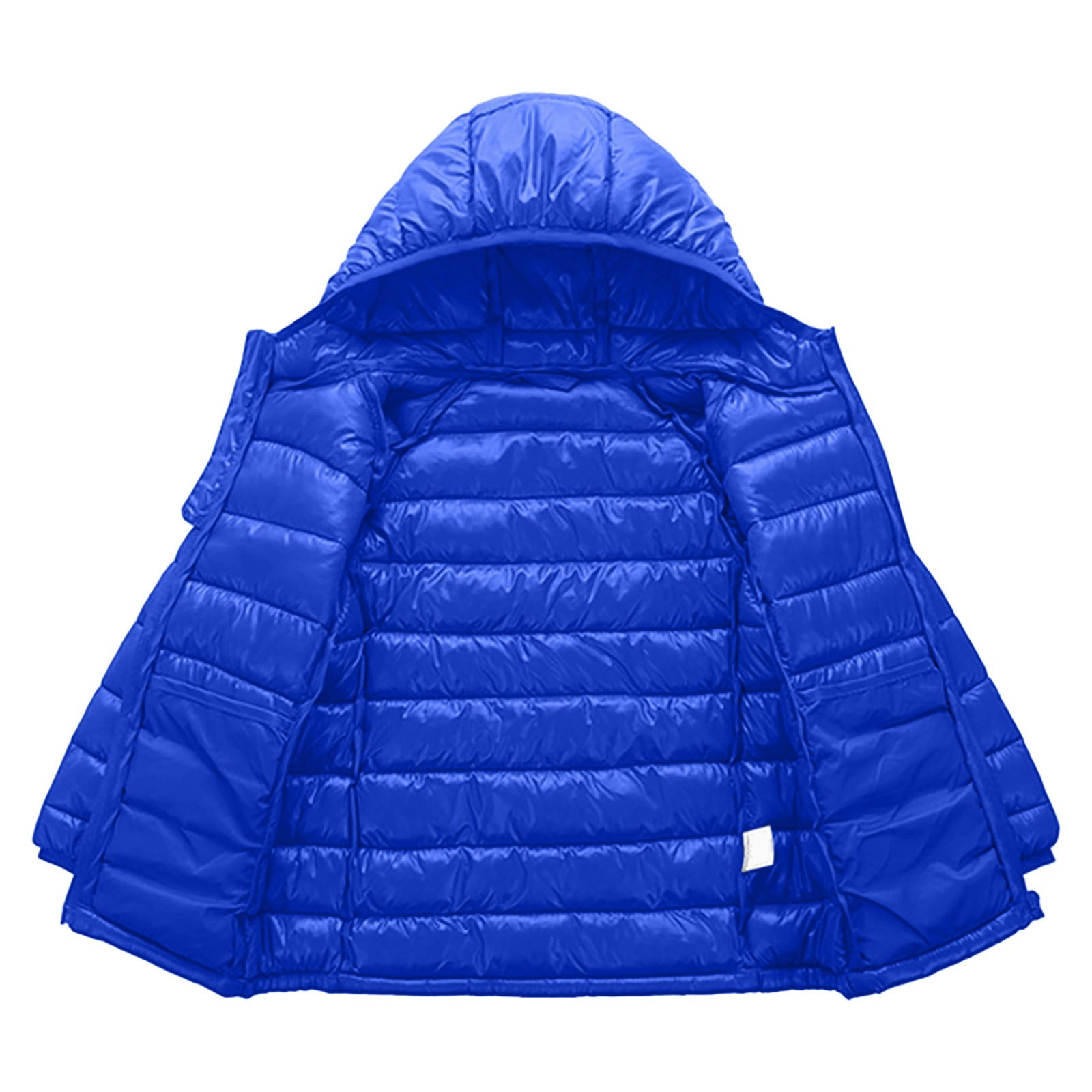 Kogui Girls Winter Jacket Boys Girls Long Lightweight Hooded Puffer Jacket Packable Autumn and Winter Long Down Coats Size 5T 6T (Blue,5-6 Years)