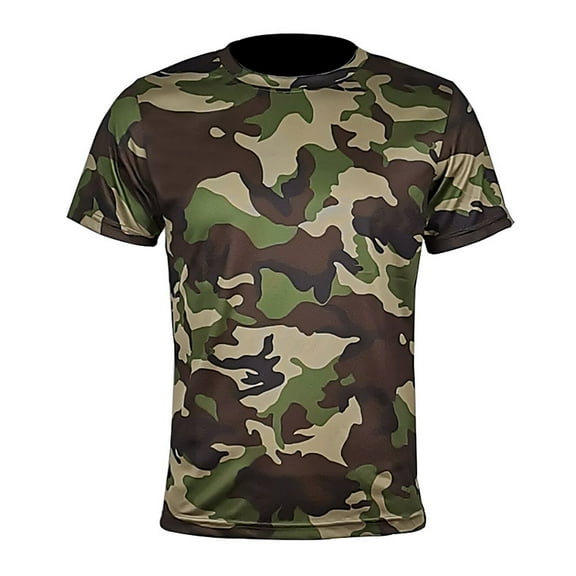 Mens Army Military Training Outdoor Camp Running Short Sleeve Tee T-Shirt