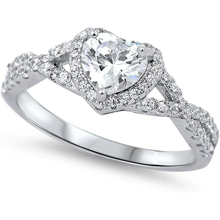 NUBIAN 3D LOVE SILVER RING ハートリング Heart-shaped Love