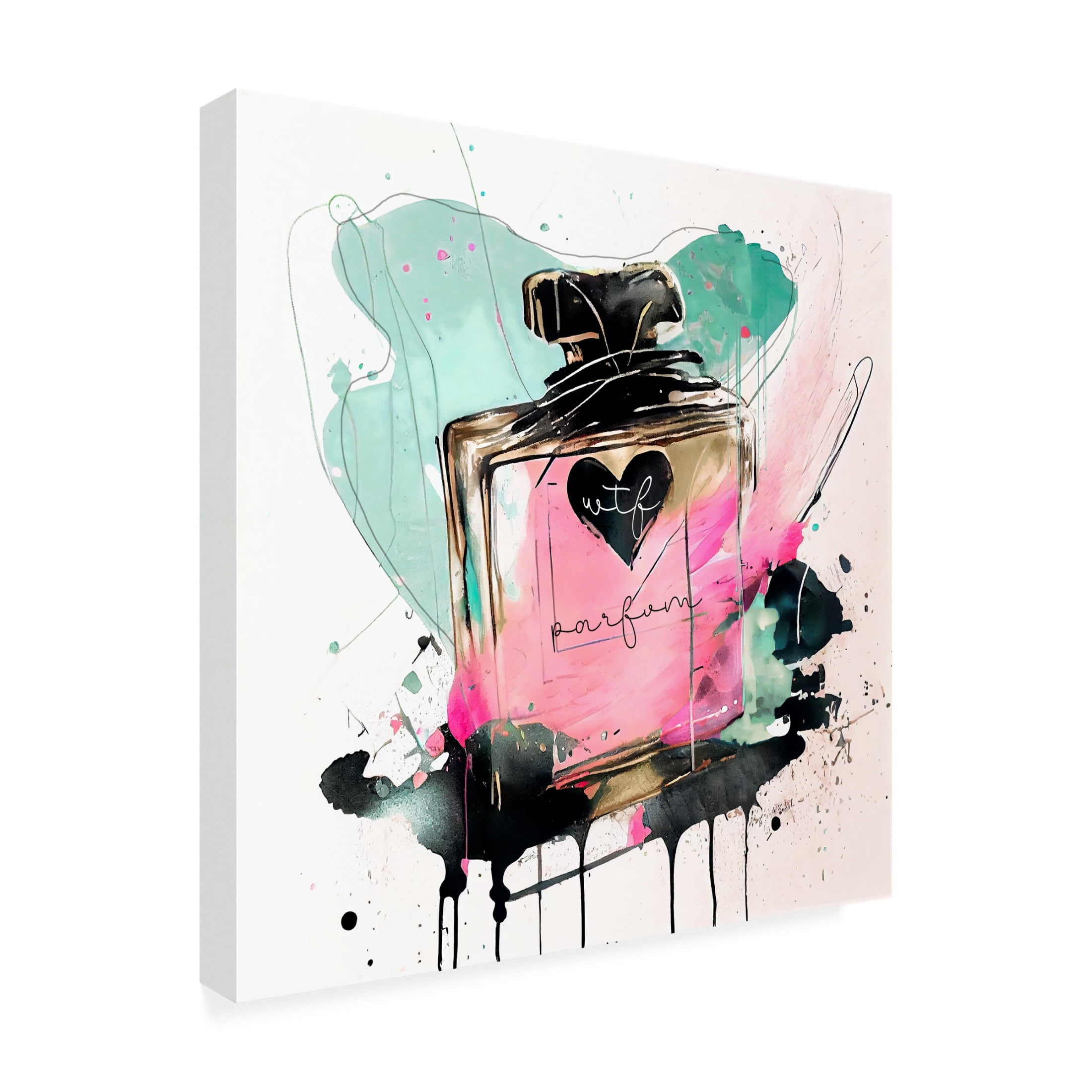 Canvas Wall Art - Sasha 'Fire Girl I' Wall Art for Living Room, Bedroom, or Office Décor by Trademark Fine Art - 14 x 14 Inches