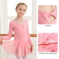 thumbnail image 4 of GYRATEDREAM Ballet Leotards for Girls Long Sleeve Toddler Dance Leotard Outfits with Skirt 3-10T(Little/Big Kid), 4 of 6