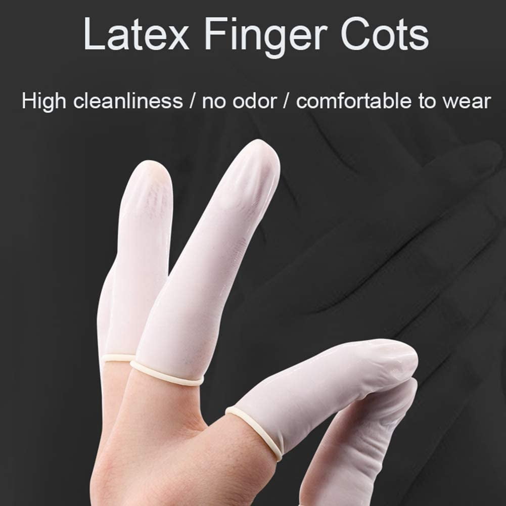 Large,800 Pcs Disposable Finger Covers Anti Static Rubber Fingertips Protective for Electronic Repair,Crafting Industrial Apply ANSLYQA Finger Cots Latex