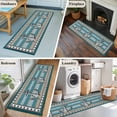 thumbnail image 5 of Blue Beige Anchor 2'x6' Runner Rugs for Hallway Kitchen Bedside Non Slip Washable, Nautical Summer Beach Coastal Ocean Entryway Rug Runners with Rubber Backing, Long Carpet Runner for Laundry Room, 5 of 8