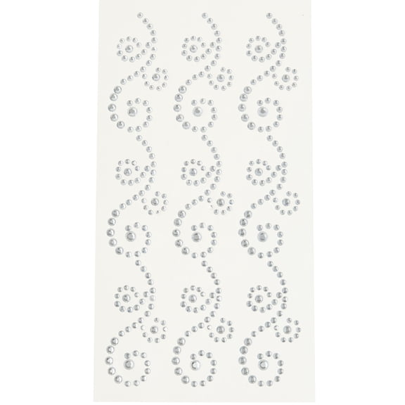 Recollections Clear Flourish Adhesive Rhinestones, 12 Packs: 3 ct. (36 total)