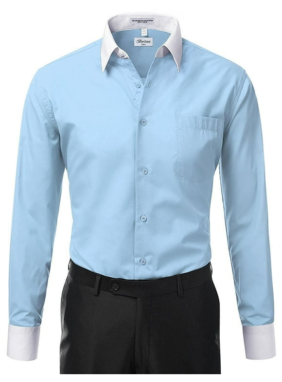 Mint Jacquard Two Tone French Cuff  Men's Dress Shirt main image 1