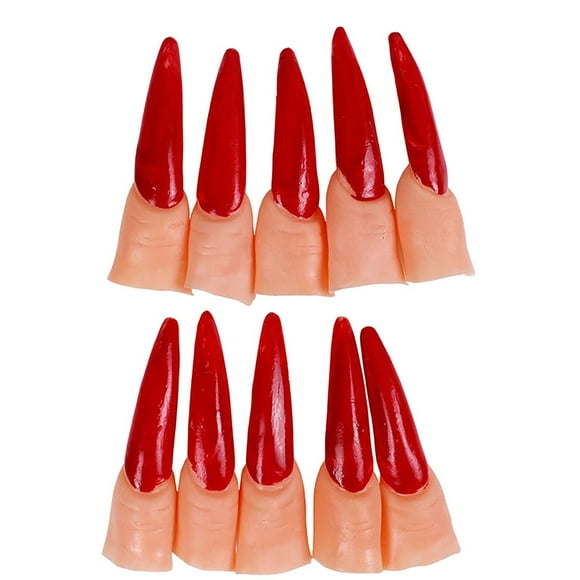 Fake Monster Fingers for Kids Finger Reading Pointer Halloween Party Favors,Witch Costume Nose,Fake Witch Nose, Witch Costume Accessories,Fake Nails Trick or Treat Gifts