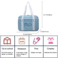 thumbnail image 4 of Electronicheart Japanese Style Handbag Exquisite Stylish Chic Travel for Zipper School Bag Blue, 4 of 6