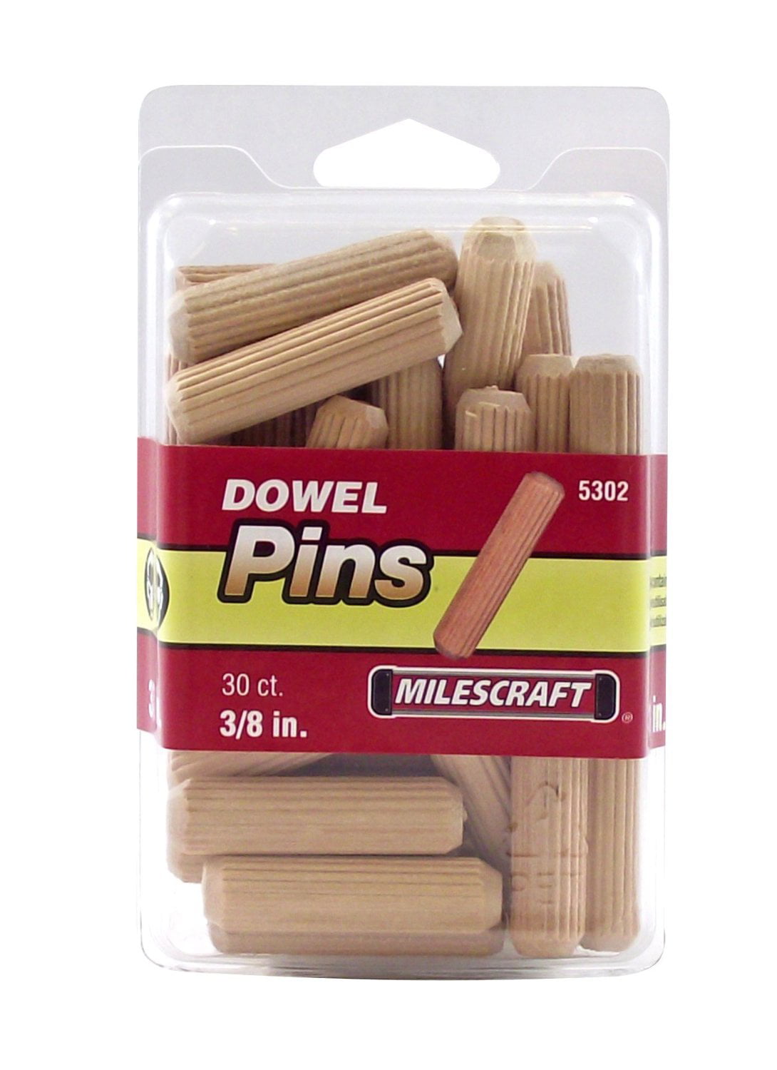 Milescraft 5300 Fluted Wood Dowel Pin 1/4-Inch 