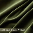 thumbnail image 3 of Jainmy Olive Green 100% Blackout Velvet Curtains 84 Inches Long for Bedroom Living Room, Luxury Heavy Thick Thermal Insulated Back Tab Window Drapes,2 Panels,52"x84", 3 of 9